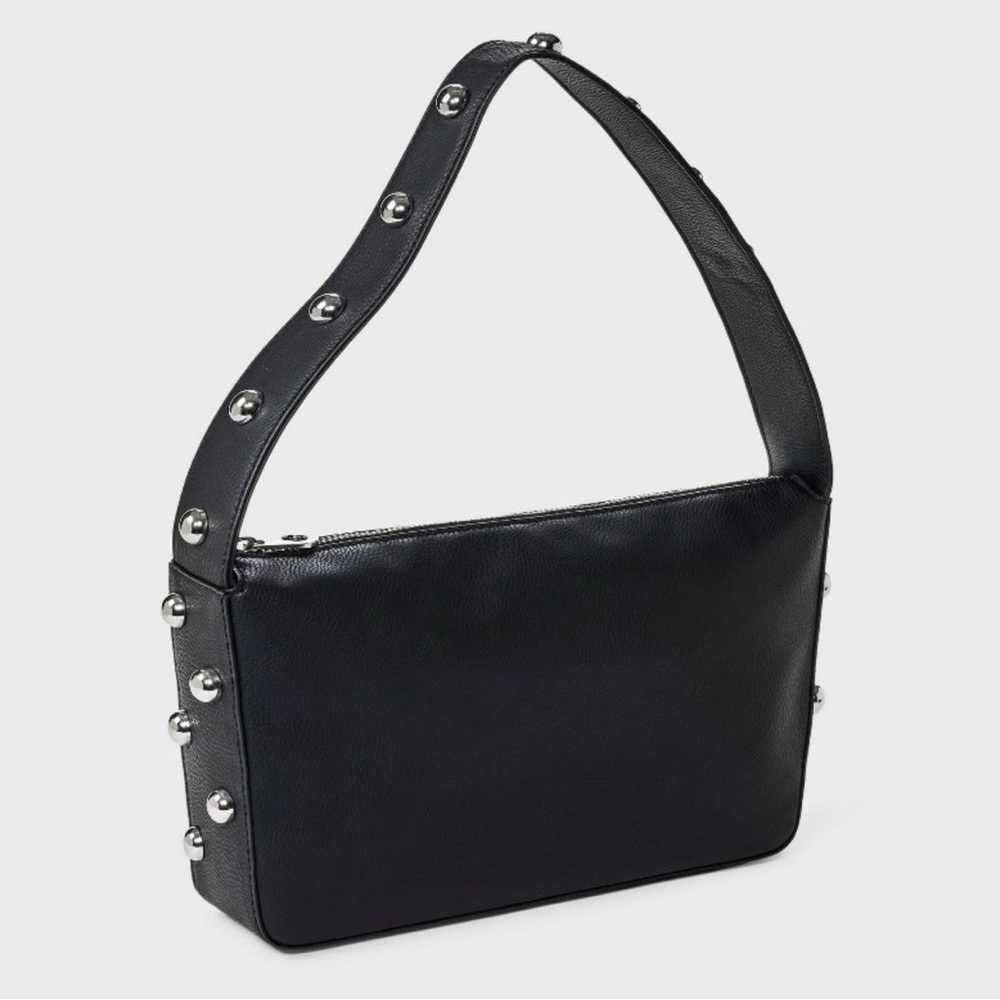 Black Studded Shoulder Bag